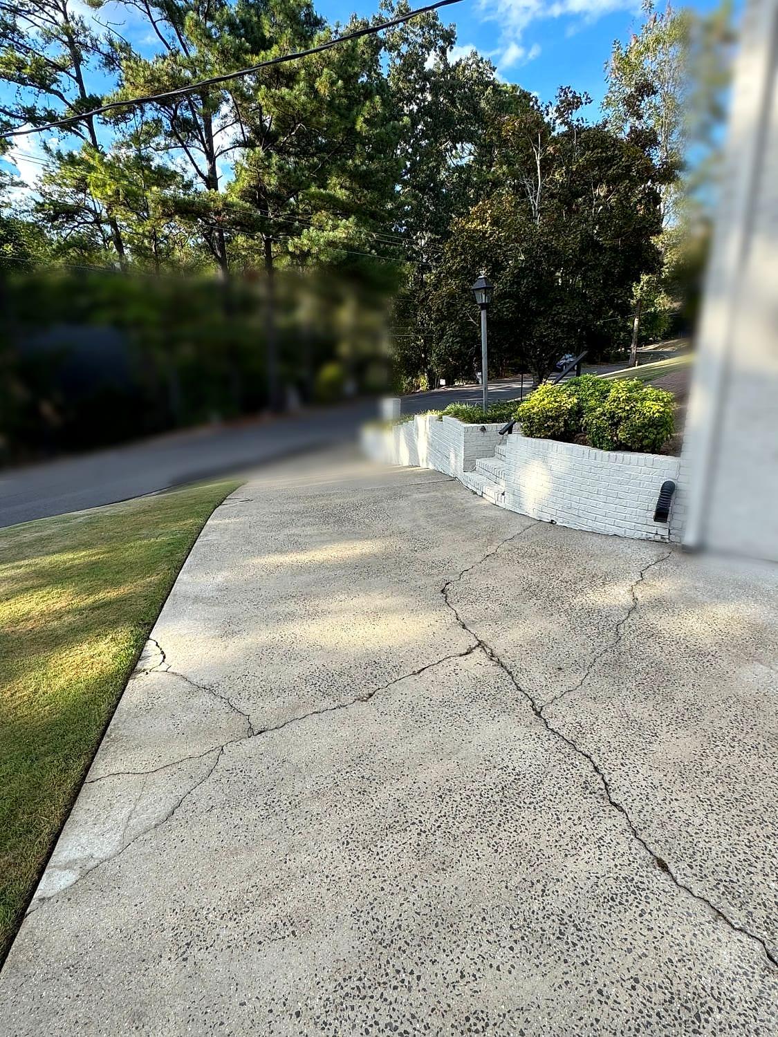 Driveway after pressure washing by Summit